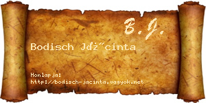 Bodisch Jácinta névjegykártya